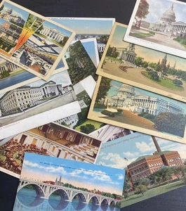 Lote efímero 17 postales antiguas y antiguas de Washington DC publicadas y no publicadas - Imagen 1 de 8