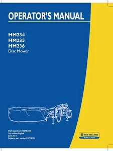 NEW HOLLAND HM234 HM235 HM236 SCHEIBENMÄHER BEDIENUNGSANLEITUNG - Bild 1 von 1