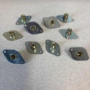 Body Panel Reinforcing Riv-Nut Plates with 1/4"-20 Zerk (Larger OD)- Lot of 10 - Picture 1 of 2