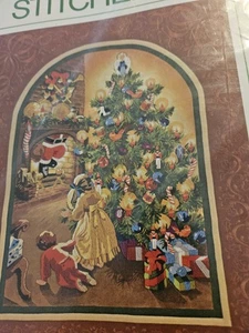 Vintage 1981 Sunset Stitchery "The Wonderment of Santa" Crewel Kit #2086 16x20" - Picture 1 of 3