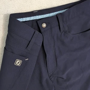 NEU Footjoy FJ Athletic Fit Golfhose Performance Stretch Herren 34x30 Navy Blau - Bild 1 von 9