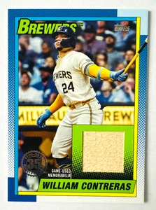 2025 Topps William Contreras Game Used BAT Relic Card 35th Anniversary Brewers! - Picture 1 of 3