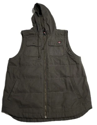 Colete Wrangler masculino XL com zíper completo com capuz lona isolada desgaste de trabalho - Imagem 1 de 4