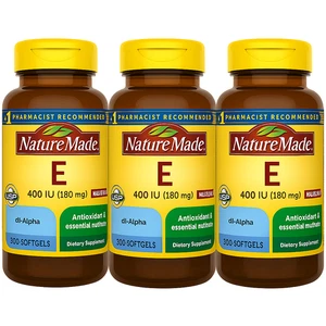 Nature Made Vitamin E 180mg 400IU 300 Ct x3 | Heart & Immune Health Supplement - Picture 1 of 3