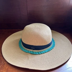Catamini Girls Beige Straw Hat New 56 cm - Picture 1 of 3