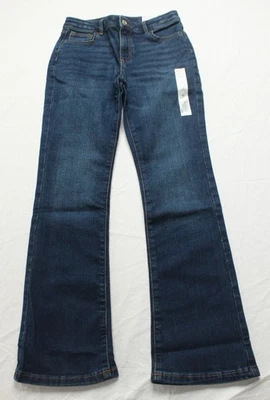 Pantalones de mezclilla Jumping Beans ajustables tiro medio corte bootcut JK5 lavado oscuro talla 12 nuevos con etiquetas Foto 1 de 4