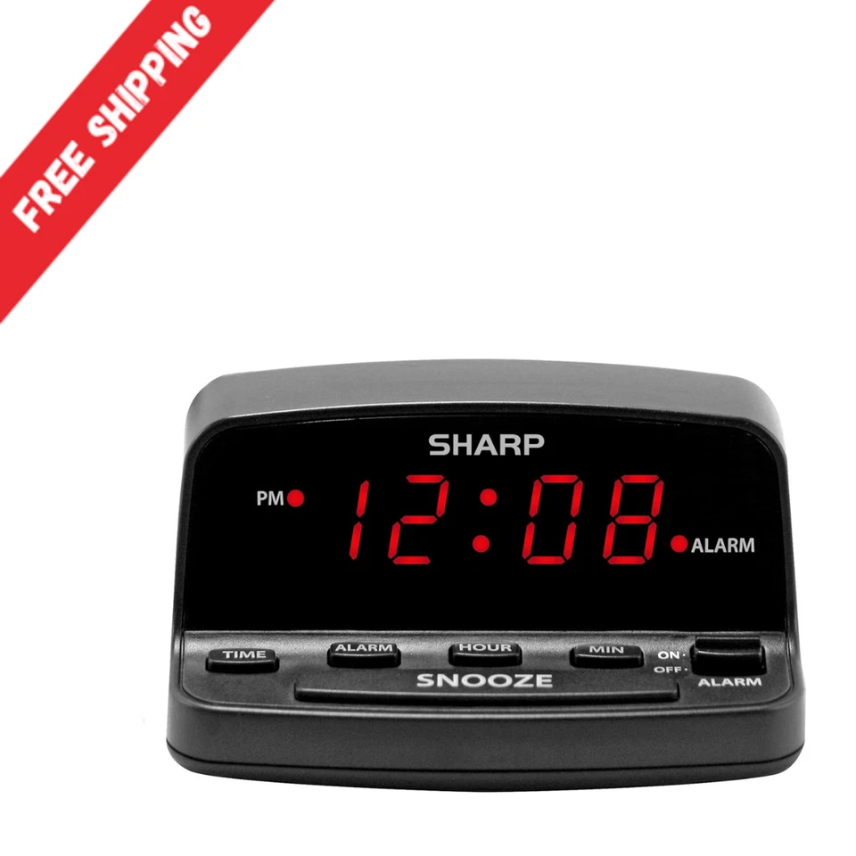 Despertador digital com controles de estilo teclado, bateria de backup, fácil de usar - Imagem 1 de 4