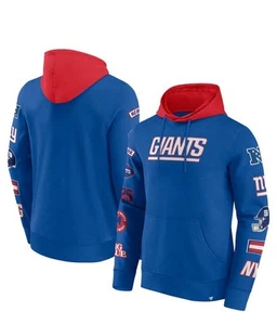 New York Giants Fanatics Patched Out Pullover Hoodie - Royal/Red NWT L - Picture 1 of 8
