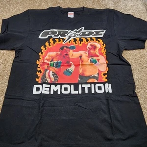 PRIDE Demolition MMA Fighting Graphic T-Shirt Black Large United Athle - Bild 1 von 5