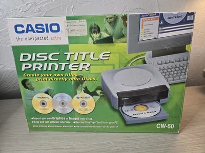 NEW Casio CW-50 CD/DVD Thermal Disc Title Printer Print Directly onto Discs NIB - Image 1 of 4