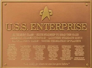 Enterprise NCC-1701-E Widmungsplakette Star Trek Eaglemoss Replica Prop TNG - Bild 1 von 4