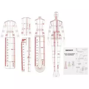 4 Models Fashion Illustration Rulers, Fashion Sketching Templates Ruler, Fashion - Picture 1 of 6