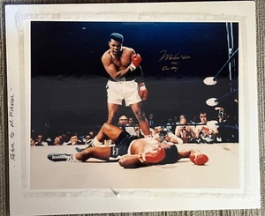 Muhammad Ali/Sonny Liston Passepartout 16x20 Foto, Ali signiert - Bild 1 von 2