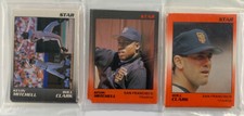 Will Clark & Kevin Mitchell 1989,190 Star Co Sealed Card Sets, 3 Set Lot Giants 