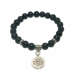Natural Stone Lotus Pendant Buddha Bracelets - Imagen 1 de 34