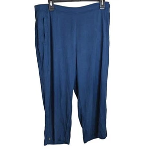 Tommy Bahama Damen Hose blau 100 % Seide Cropped hoher Bund Größe 12 - Bild 1 von 6