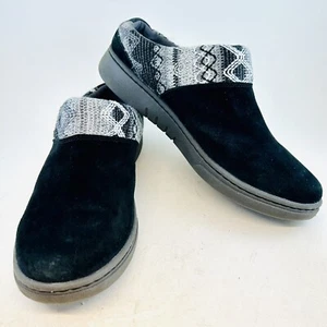 Puño suéter Dansko gamuza negra Brittany zueco sin cordones mulas, talla 40 9,5 10 - Imagen 1 de 11