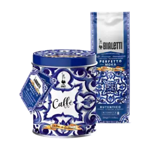 Bialetti Dolce & Gabbana Blu Med Gift Tin + Perfetto Moka Autentico 200G - Picture 1 of 1