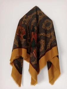 Y# GUCCI Vollwolle Schal Tuch 53/52 Zoll hat Fäden gezogen, hat Loch - Bild 1 von 7