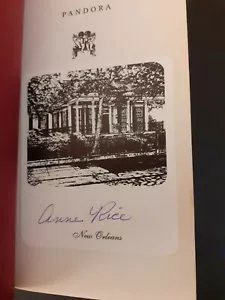 Pandora: New Tales of the Vampires by Anne Rice (Hardcover, 1998) SIGNED COPY - Picture 1 of 3