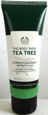 The Body Shop TEA TREE, Squeaky Clean SCRUB, 3.3 fl. oz/100 mL, NEW - Image 1 of 3