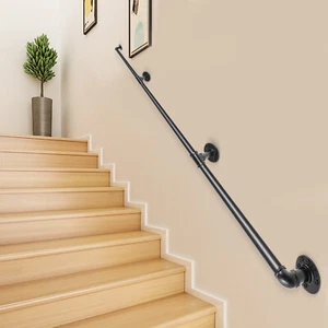 VEVOR Corrimano per Scale in Tubi 3 PZ Scale Ringhiere 3,3 m in Acciaio a Parete - Imagen 1 de 12