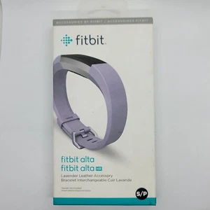 Fitbit Lavender Leather Accessory  Bracelet HR FB163LBLVS  S/P - Picture 1 of 2