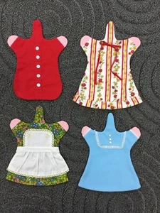 4 Super Rare Strange Vintage Hand Made Sewing Dress Puppet - Picture 1 of 15