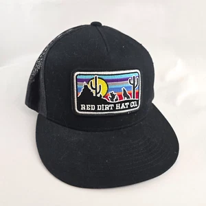 Red Dirt Hat Co Trucker Hat Mens Adjustable Snapback Mesh Cap Western Black - Picture 1 of 11