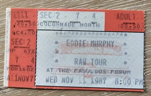 Vintage Nov 11, 1987 Eddie Murphy Raw Tour The Fabulous Forum L.A. Ticket Stub - Picture 1 of 2