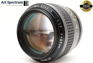 [Exc+5] Minolta MC Rokkor 85mm f1.7 Portrait Prime Lens Manual Focus from Japan - Picture 1 of 13