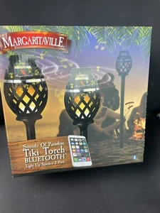 Margaritaville Sounds of Paradise Tiki Torch Bluetooth Light-Up Speaker - 2 Pack - Picture 1 of 3