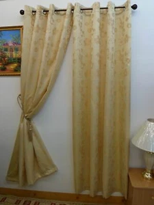 Rose 60" X 90" Jacquard Window Curtain with Grommets by Venice Collections - Picture 1 of 8