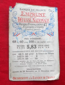 Emprunt de la Défense Nationale 1917 ! - Picture 1 of 3
