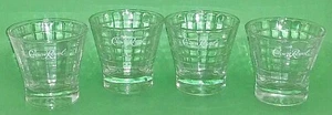 Lot of 4 Crown Royal Whiskey Tumblers Tapered Optic Block Drinking Barware Rocks - Picture 1 of 4