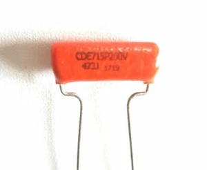 x1 Capa ORANGE DROP 715P - SPRAGUE - 0.047uF - 200v - 5% -pour guitare - Imagen 1 de 2