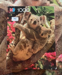 MB Nature Puzzle 1000 pc Jigsaw Koala Bears 1990 4091-21 Milton Bradley Hasbro - Picture 1 of 2