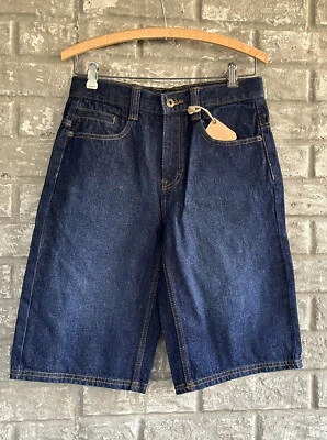 Timberland  Boys Shorts Size 14 Dark Blue Denim Flat Front Pockets NWT  W-29'' - Image 1 of 4