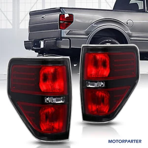 Tail Lights w/Black Housing For 2009-2014 Ford F-150 F150 Pickup Rear Lamps - Picture 1 of 8