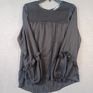 DownEast Womens Black Blouse Top Size Large Thin Sheer Lightweight Classic - Picture 1 of 14