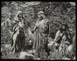 Linterna Mágica de Vidrio Diapositiva NAZARENOS C1890 FOTO VICTORIANA NAZARET ISRAELÍES - Imagen 1 de 2