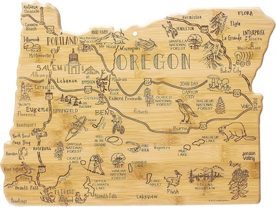 Destination 俄勒冈州形服务和切割板,包括挂领带 — 第 1/4 张图片