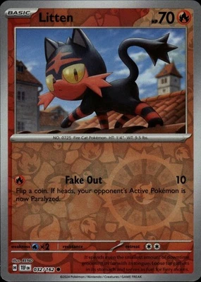 Litten - Reverse Holo Common SV05: Temporal Forces 032/162 NM - Image 1 of 2