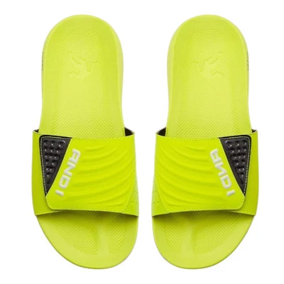 AND1 Men's Swish 2.0 Adjustable Strap Slide Sandal Lime Size 11 - Image 1 of 4