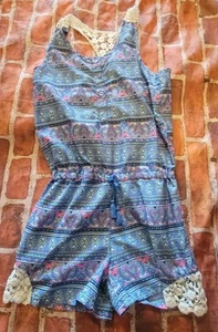 Star Ride Girls Romper Sz 10 12 10/12 Lace - Picture 1 of 1