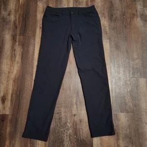 Lululemon ABC Pants 32 34" (32x32 5-Pocket Warpstreme Melanite Gray/Black M5426S - Picture 1 of 9