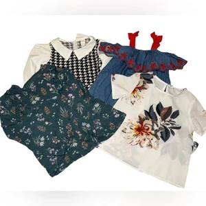 Girls Size 6 Top Bundle – 4 Pieces (2 Long Sleeve, 2 Short Sleeve) - Picture 1 of 16