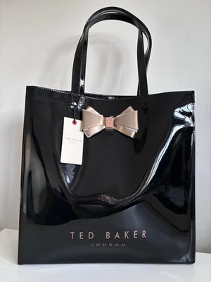 Ted Baker Black Bow Icon Tote Bag Icon shopper genuine NEW