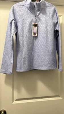 Pullover Eddie Bauer para mujer manga larga polar cuarto cremallera pequeño nuevo con etiquetas Foto 1 de 4