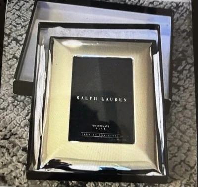 Ralph Lauren Siverplate Vintage Beekman 3.5x5 Picture Frame-Brand New In Box! - Image 1 of 4
